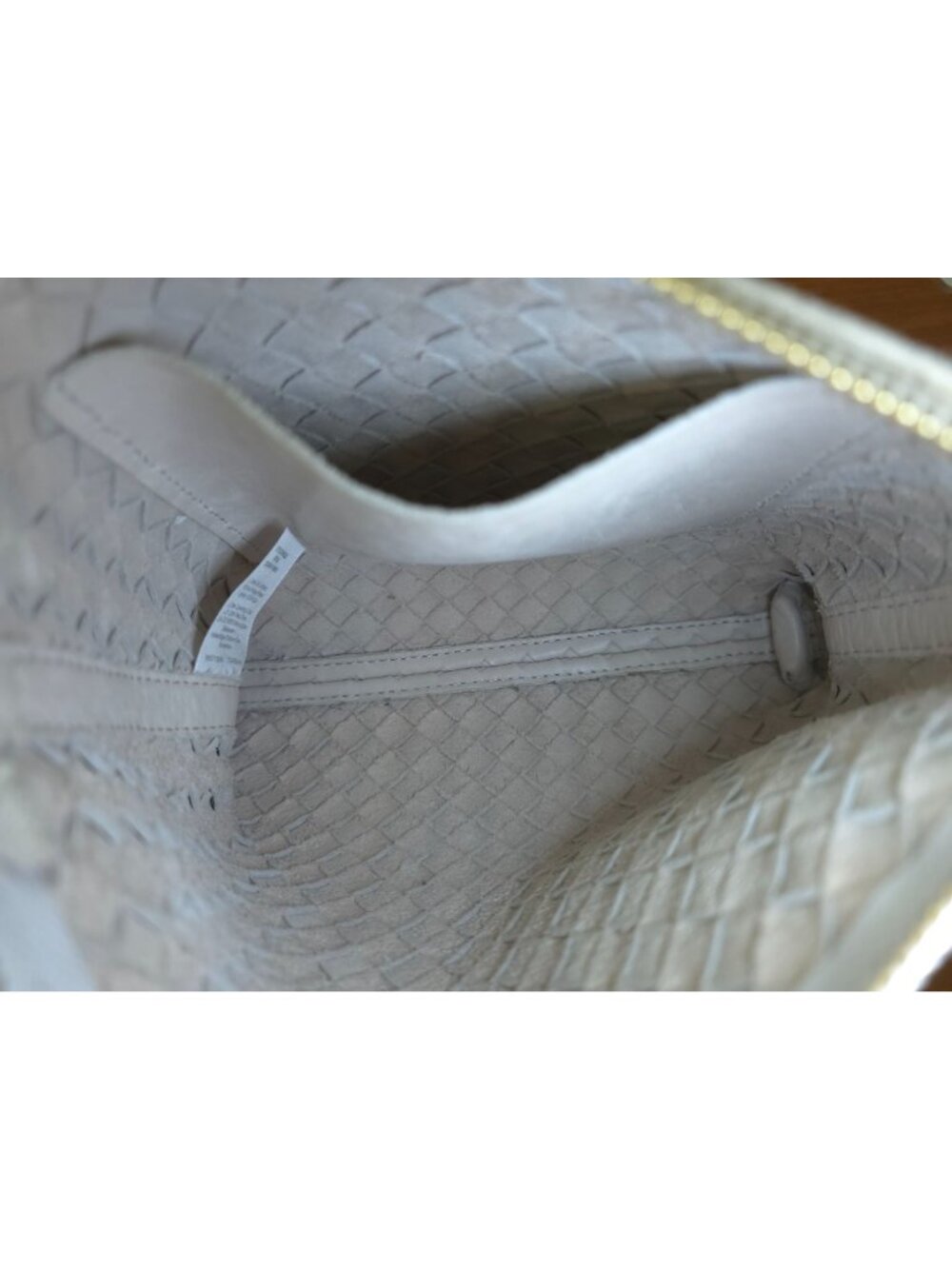 Madewell Pale-Oyster Hand-Woven Leather Crossbody Bag NP322 - Picture 9 of 11